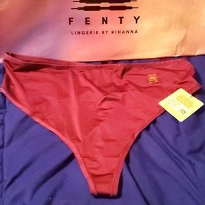 Burgundy High Waist Thongs